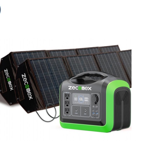 zeconex portable power station with solar generator