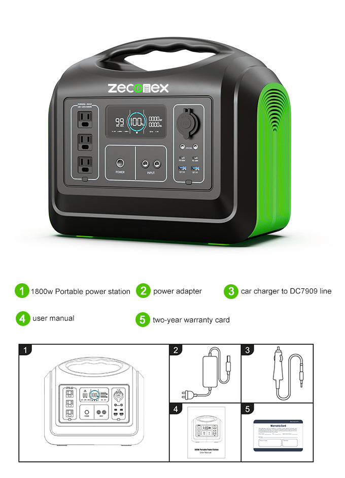 Zeconex 1800W Portable Power Station10 Zeconex 1800W Portable Power Station10