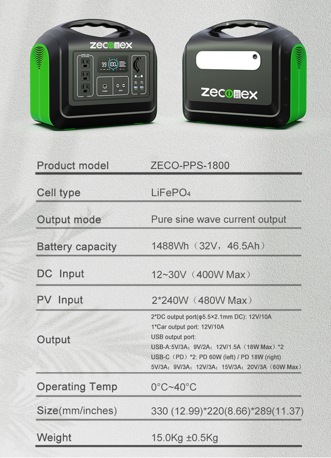 Zeconex 1800W Portable Power Station11 Zeconex 1800W Portable Power Station11