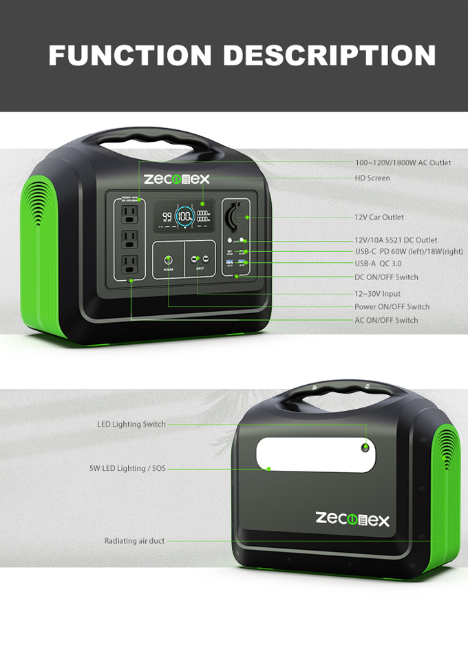 Zeconex 1800W Portable Power Station3 Zeconex 1800W Portable Power Station3