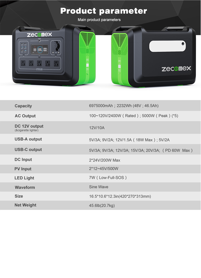 Zeconex 2400W Portable Power Station9 Zeconex 2400W Portable Power Station9